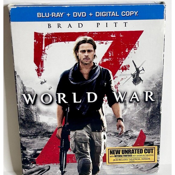 World War Z - Blu-ray And DVD. Pre-Owned. Digital Copy Not Included. - Picture 1 of 3